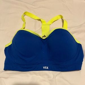 NWOT VSX Sport Victoria’s Secret Blue and Neon Green Sports Bra